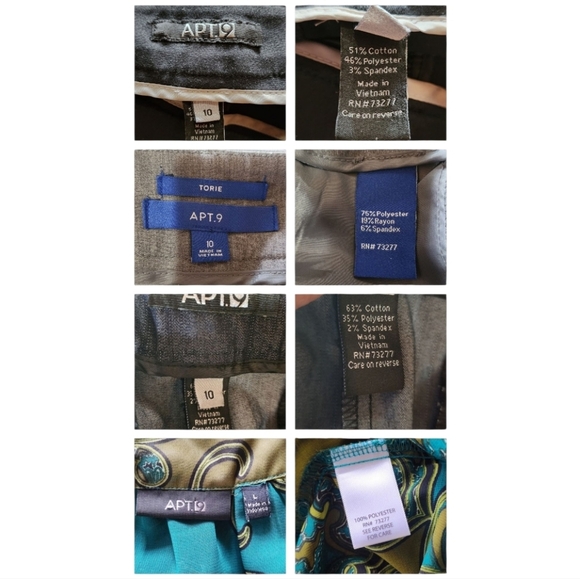 APT. 9 Workwear Bundle Of 3 - Sz 10 Pants + L Blouse Career Office Outfit Set - Picture 11 of 11